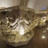 Infine il Salento e il richiamo al periodo neo-barocco con la chiesa di Santa Caterina a Galatina, qui rappresentata con i capitelli della Tomba Orsini